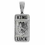 Iced Out 925 Silver Lion King Crown Moissanite Rectangle Pendant 5ct