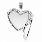 Sterling Silver Heart Locket Pendant with Moissanite Accents, 3.0ct (3)