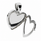 Sterling Silver Heart Locket Pendant with Moissanite Accents, 3.0ct (4)