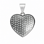 Pavé Heart Moissanite Pendant in 925 Sterling Silver, 1.75 Carats (2)