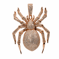 Pavé Moissanite Spider Pendant in 14K Rose Gold and Silver, 6ct