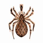 Pavé Moissanite Spider Pendant in 14K Rose Gold and Silver, 6ct (2)