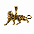 18K Gold Vermeil Moissanite Leopard Pavé Statement Pendant, 7.00ct (2)