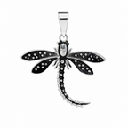 925 Sterling Silver Dragonfly Pendant with 1.5ct Moissanite (2)