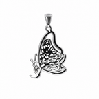 Sterling Silver Moissanite Butterfly Outline Pendant 1.5ct (2)