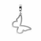 Openwork Butterfly Outline Pendant in 925 Sterling Silver with 1ct Moissanite Accents (2)