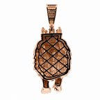 Crowned Lion 14K Rose Gold and Moissanite Iced-Out Pendant 3.3ct (2)