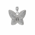 Pavé Moissanite Butterfly Pendant in 925 Sterling Silver 1.00ct