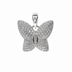 Pavé Moissanite Butterfly Pendant in 925 Sterling Silver 1.00ct