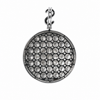 Iced Out Sterling Silver Moissanite Roulette Wheel Pendant with Dollar Sign Bail 5.06ct (2)