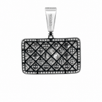 Iced Out 925 Silver Moissanite Dollar Bill Pendant, Gold Detail, 9.5ct Stones (2)