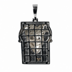 Pavé Joker Mask Silver Pendant with Moissanite (2)
