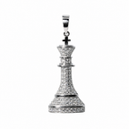 Chess Tower 925 Silver Moissanite Pavé Pendant 1.75ct