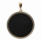 14K Gold Over Silver Picture Pendant with Moissanite 3.5ct (2)