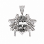 Iced Out Cartoon Spider 925 Sterling Silver Moissanite Pendant 4.17ct