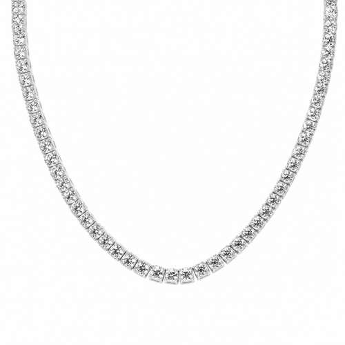 20in 925 Sterling Silver Moissanite Tennis Necklace 6.8mm 78ct, 54.28g (2)