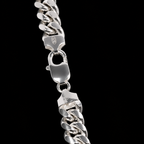 Italian 26in 9.14mm 925 Sterling Silver Miami Cuban Chain Necklace, 137.94g (2)
