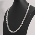 Italian 26in 9.14mm 925 Sterling Silver Miami Cuban Chain Necklace, 137.94g (4)