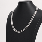 22in Iced Out Moissanite Pave 10mm 925 Sterling Silver Miami Cuban Chain 104g (2)