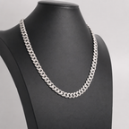 22in Iced Out Moissanite Pave 10mm 925 Sterling Silver Miami Cuban Chain 104g (3)