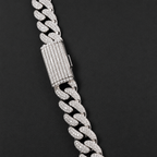 22in Iced Out Moissanite Pave 10mm 925 Sterling Silver Miami Cuban Chain 104g (4)