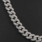 22in Iced Out Moissanite Pave 10mm 925 Sterling Silver Miami Cuban Chain 104g (5)