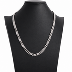 24in 8mm Iced Moissanite 925 Sterling Silver Miami Cuban Chain, 74g