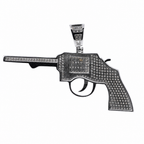 Luxury 925 Sterling Silver Moissanite Revolver Pendant 2 Carat (2)