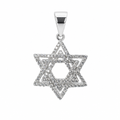 Double Outline Star of David 925 Silver Moissanite Pendant 1.25ct