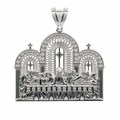 Large 925 Sterling Silver Ornate Last Supper Religious Panel Pendant 40.44g