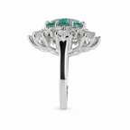 925 Solid Silver Color Moissanite 5 CT Flower Ring (4)