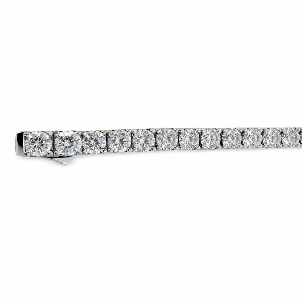 6.5in 925 Silver Moissanite Tennis Bracelet 4 MM 11.5ct (2)