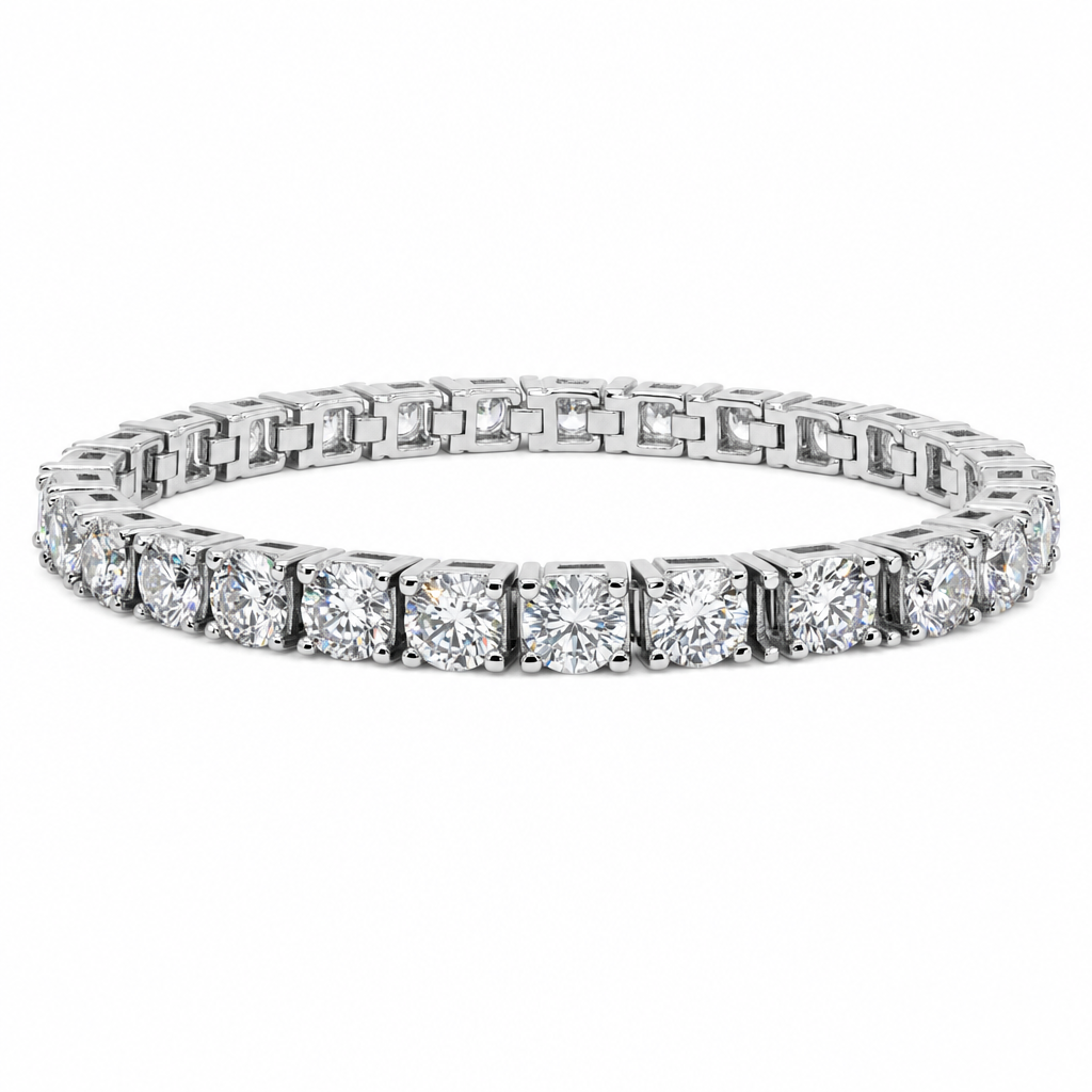 6.5in 925 Silver Moissanite Tennis Bracelet 4 MM 11.5ct