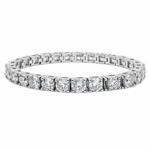 6.5in 925 Silver Moissanite Tennis Bracelet 4 MM 11.5ct