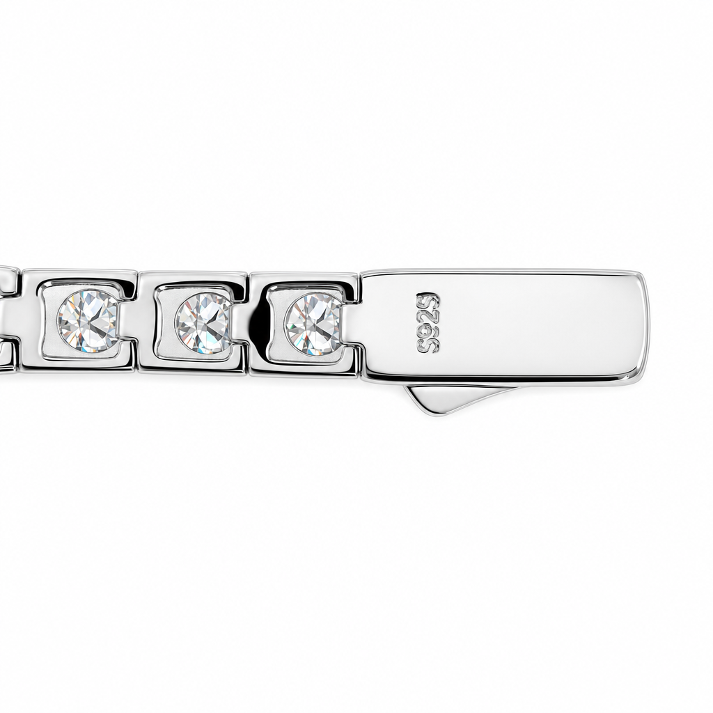 6.5in 925 Silver Moissanite Tennis Bracelet 4 MM 11.5ct (3)