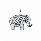 Pavé Moissanite Elephant Charm in 925 Sterling Silver 3.00ct (2)