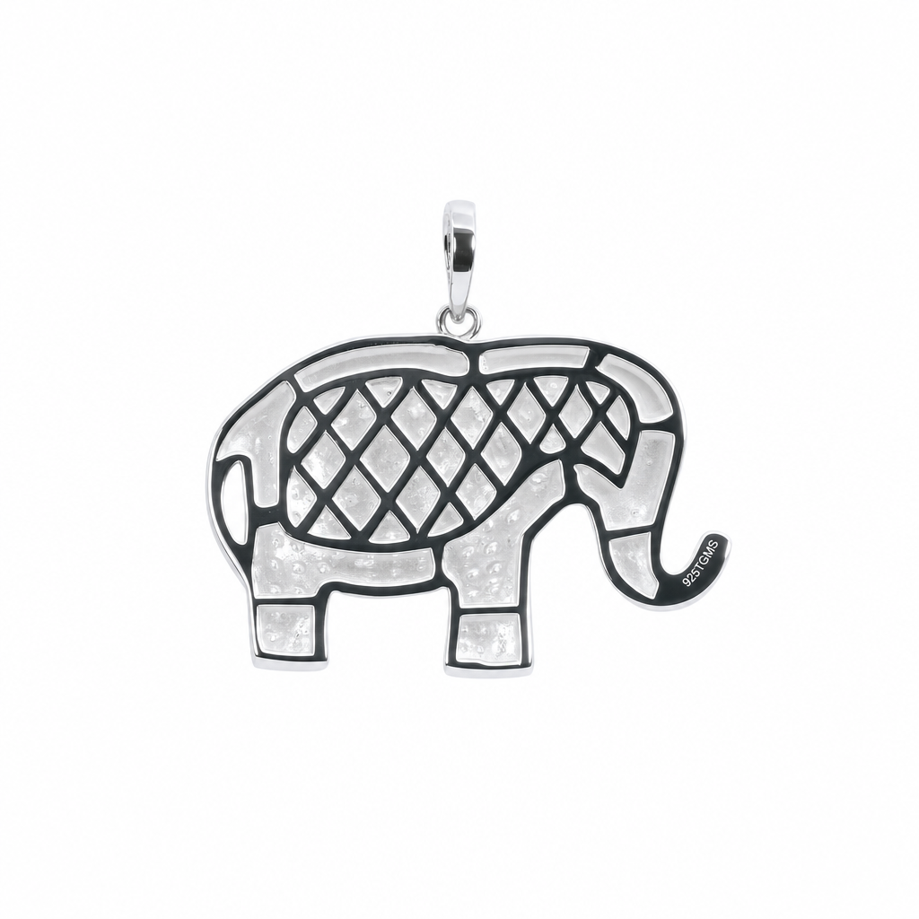 Pavé Moissanite Elephant Charm in 925 Sterling Silver 3.00ct (2)