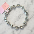 Bold 8mm 925 Sterling Silver Puffy Mariner Link Bracelet 7.5in