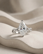 6 Carat Marquise Cut Moissanite Solitaire Ring in 925 Sterling Silver with Pavé Accents (6)
