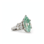 Marquise-Cut Moissanite Aqua Ring in 925 Sterling Silver, 7.00ct, Size 5 (4)