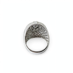 Men’s 925 Sterling Silver Moissanite Pavé and Baguette Dome Cocktail Ring 9.7ct Size 11 (5)