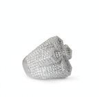Iced-Out Fleur-de-Lis Signet Ring in Silver (2)