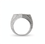 Iced-Out Fleur-de-Lis Signet Ring in Silver (3)