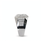Men's 925 Sterling Silver Moissanite Pavé Initial S Statement Ring 1.58ct Size 13 (4)