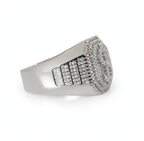 Men's 925 Sterling Silver Moissanite Pavé Initial S Statement Ring 1.58ct Size 13 (5)