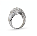 Floral Cluster Moissanite Ring in 925 Sterling Silver, 5.00ct Marquise and Round Accents (2)
