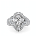 Floral Cluster Moissanite Ring in 925 Sterling Silver, 5.00ct Marquise and Round Accents