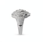 Floral Cluster Moissanite Ring in 925 Sterling Silver, 5.00ct Marquise and Round Accents (4)