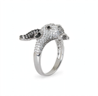925 Sterling Silver Pave Moissanite Goat Head Statement Ring 4.0ct (3)