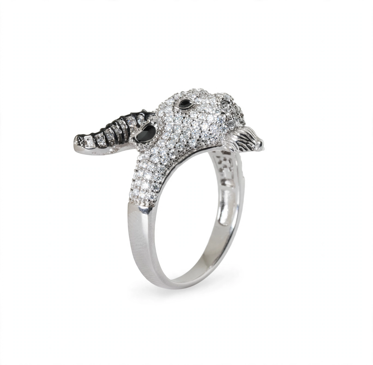 925 Sterling Silver Pave Moissanite Goat Head Statement Ring 4.0ct (3)